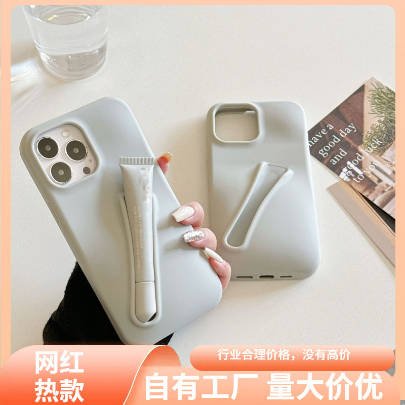 唇膏收纳硅胶手机套唇膏收纳盒随身带外贸唇膏造型唇蜜手机壳优惠