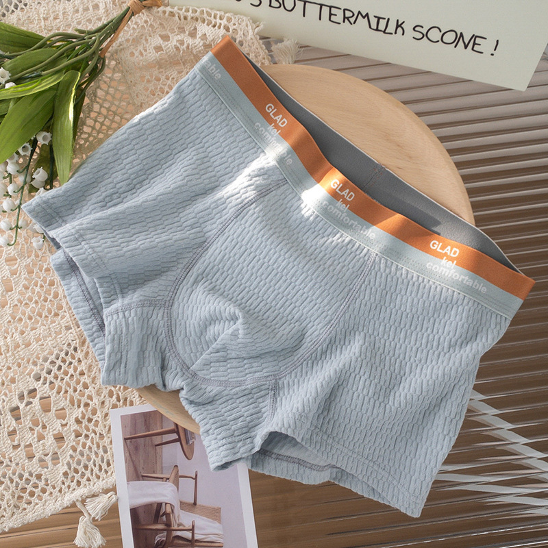 Bebé ropa interior de algodón de verano de los hombres de algodón transpirable entrepierna inferior niños Boxer shorts Mediados de cintura desnuda sensación juventud ropa interior