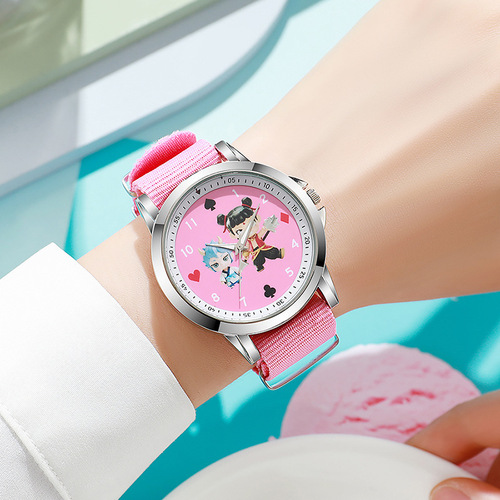 Cute Cartoon Nezha Magic Child's Watch for Children, Elementary School Students, High Fashion Quartz Watch for Boys and Girls