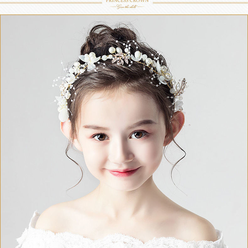 Garland Headdress children Korean Ultra cents Sen family Hair hoop princess Flower girl Flower wedding girl Wedding dress Accessories