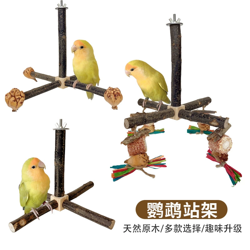 Многофункциональная станция попугая снаружи клетки интерактивная клетка декоративная бревна попугая
