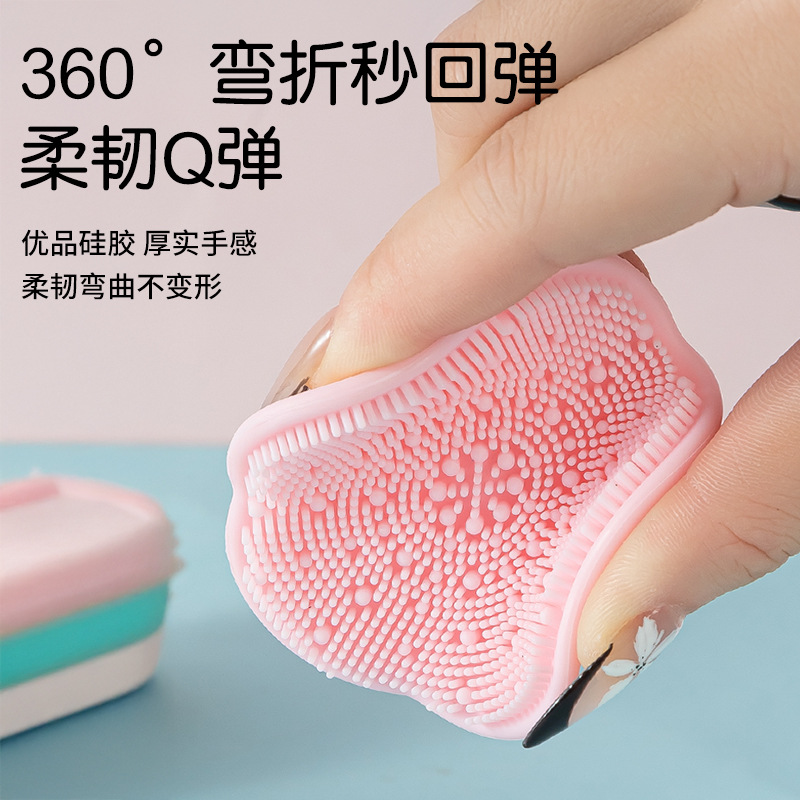 Flores de silicona cepillo de baño para bebés cepillo de limpieza infantil cepillo de limpieza facial recién nacido cepillo de limpieza facial de pelo suave cepillo de limpieza facial