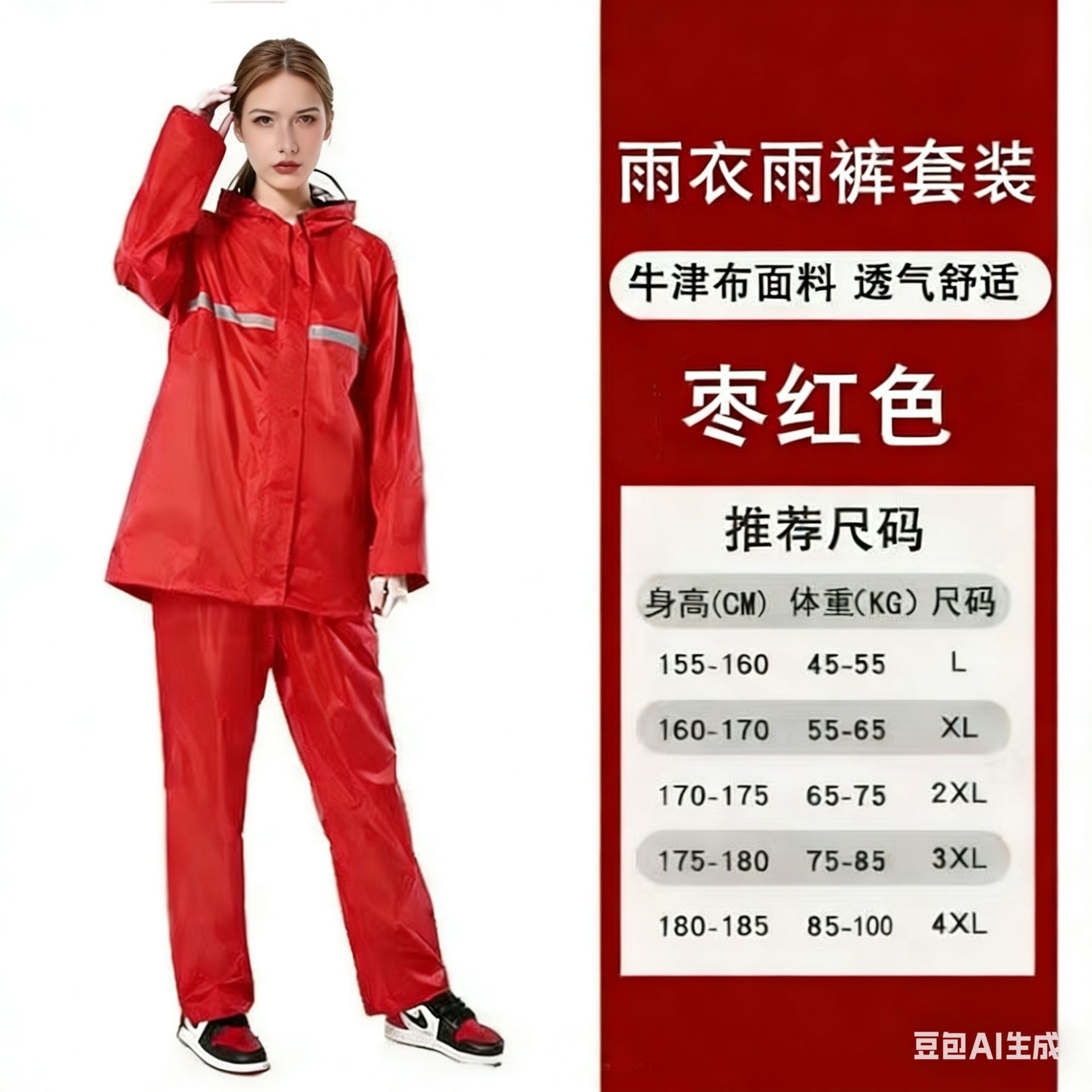 옥스포드 천/단층 + 빅 레드 [빅 챙]