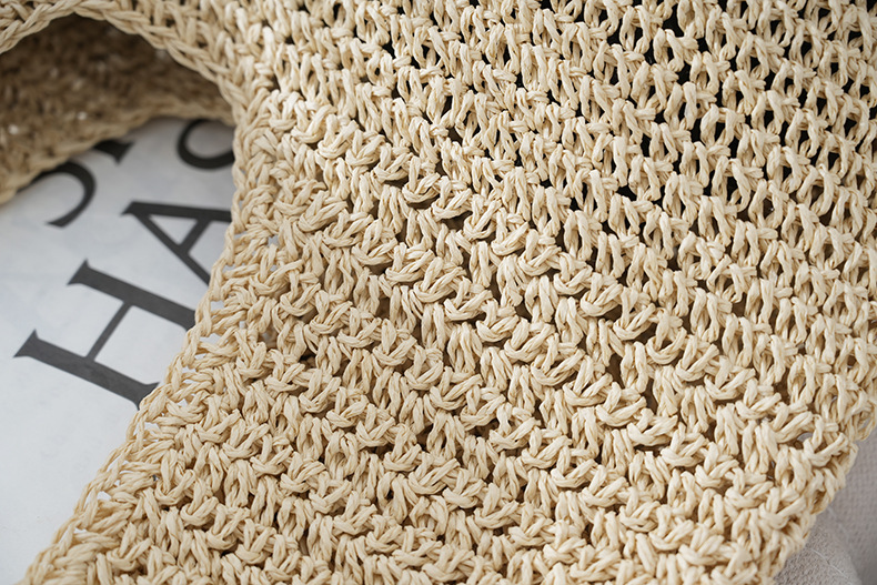 Grote geweven strandtas voor dames elegante schoudertas shopper_voghion.com