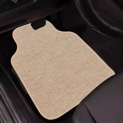 Universal Foot Pad, Orders: New Car Linen Floor - oatmeal-color-7mm-linen-car-floor-mats-5065cm-one-piece-in-the-front-row