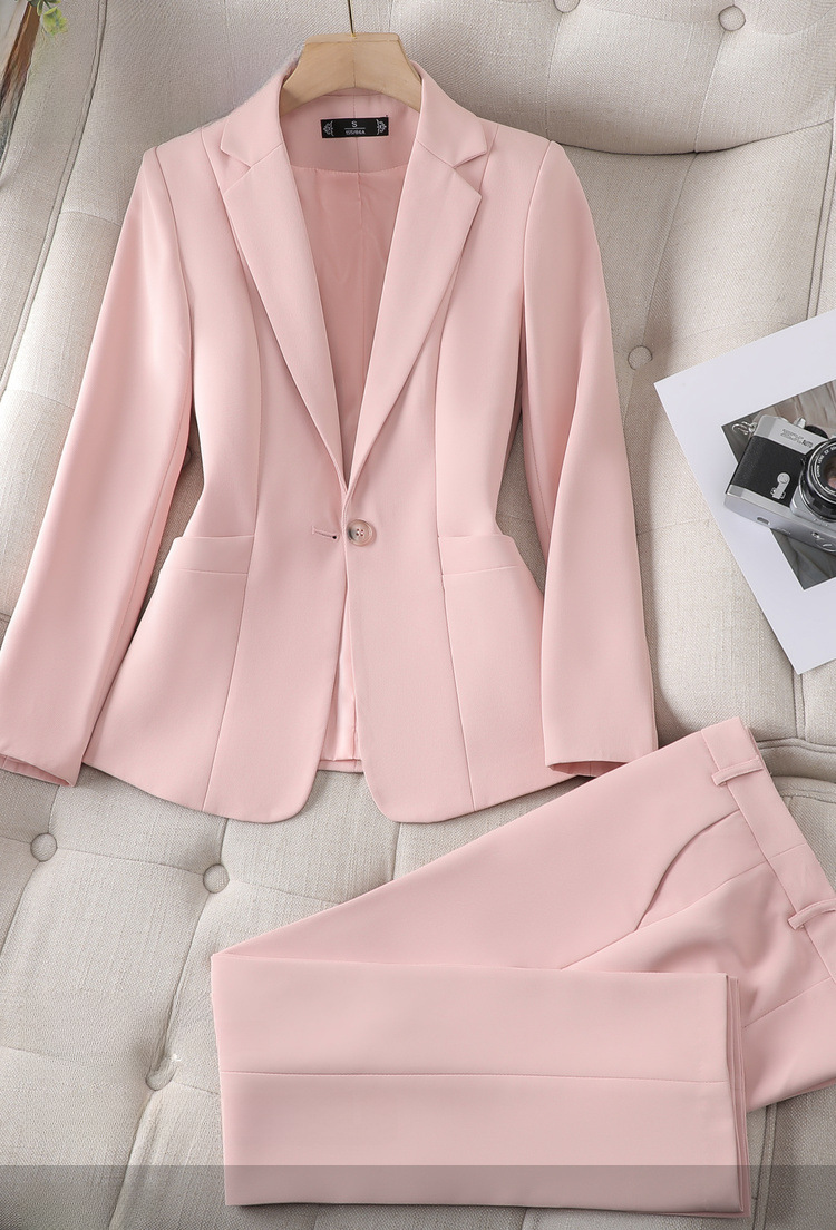 thumbnail image 1 of Ropa de negocios de primavera y otoño, ropa de mujer, traje de moda para mujer, ropa formal, traje de mujer con costuras, mono informal, traje pequeño, 1 of 6
