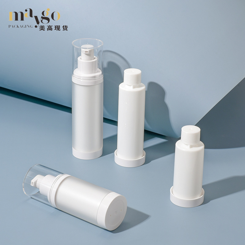 スポット 30ml50ml 真空ボトルストレートラウンドフロストローションボトルスキンケア製品セット新しい詰め替えボトル|undefined