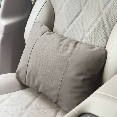 Headrest, Neck Pillow, Perforated and Breathable - perforated-truffle-brown-waist-support-bio-velvet