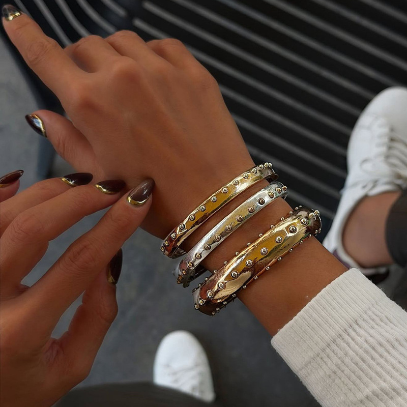 B3485 Za Cross-Border New Retro Heavy Industry Bracelet Set for Women, Accessible Luxury Elegant, High-End Bracelet for Women