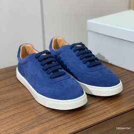 欧洲站2024新款厚底男鞋网鞋休闲运动鞋时尚白搭小白鞋真皮男板鞋