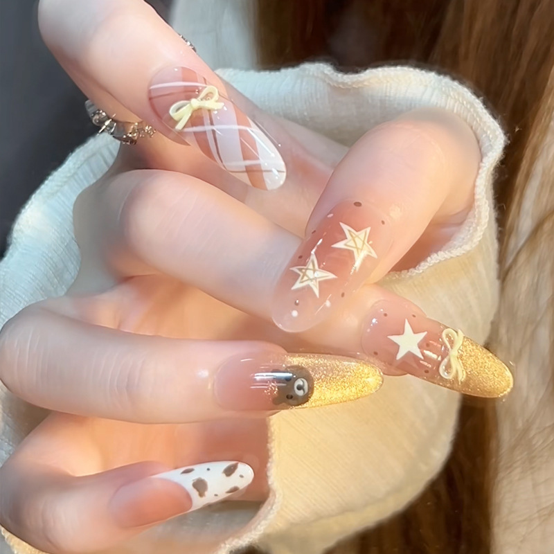 Z538-체크무늬 곰