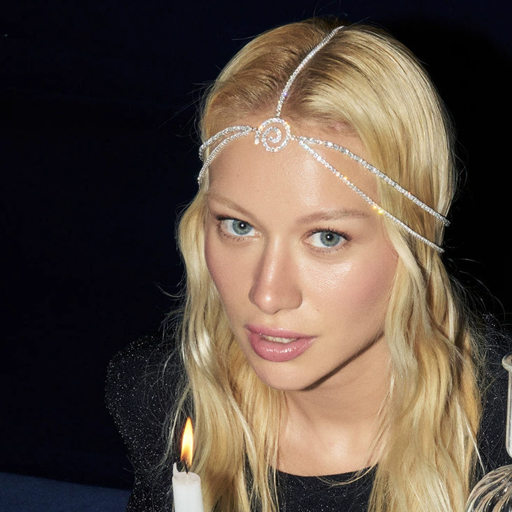 Amazon новая многослойная цепочка для волос со стразами, европейская и американская мода, вечерняя вечеринка, головной убор в этническом стиле, женская цепочка для волос