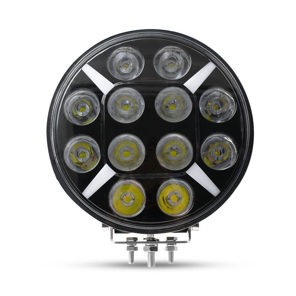 Cross-Border Supply of 9inch Round Off-Road Vehicle Lights, Modified 120W Work Lights, Ouka Spotlights, Excavator Inspection Lights