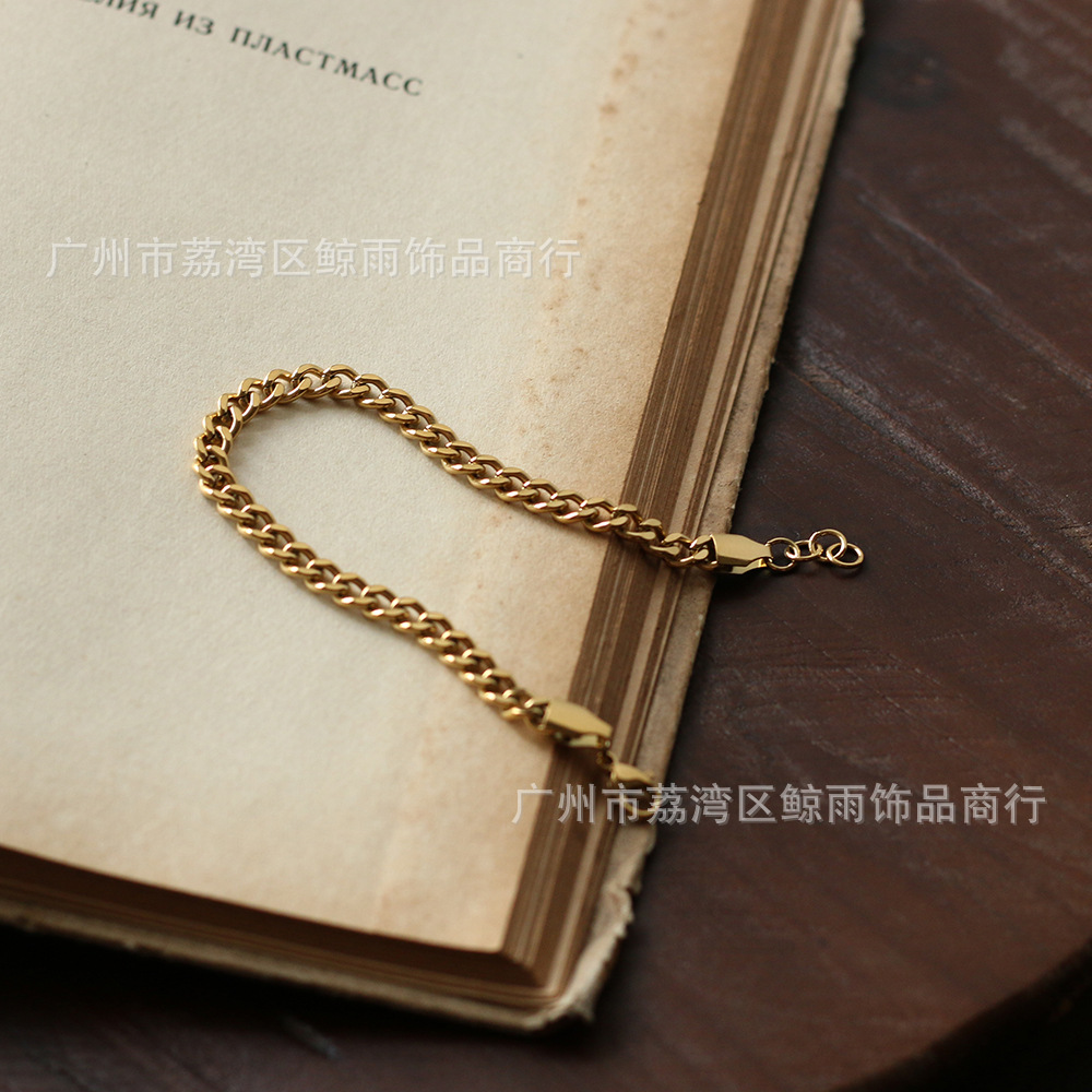 Retro Chain Bracelet Cross-border Jewelry Titanium Steel Bracelet display picture 2