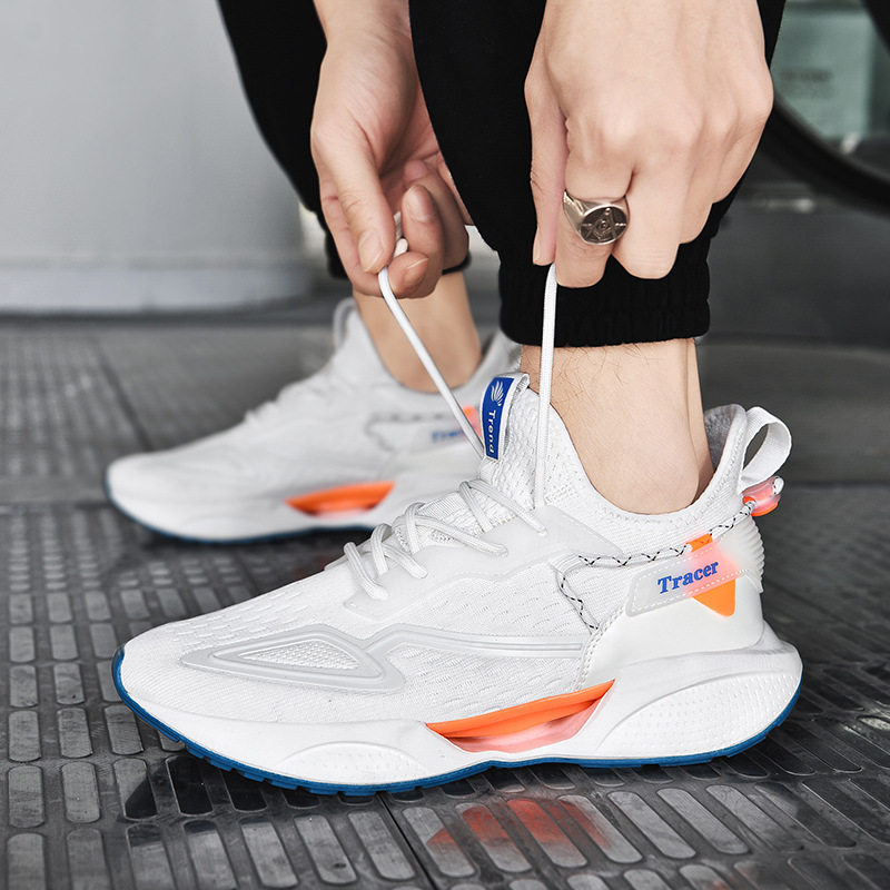 Teenagers fashion casual fashion shoes 2022 summer new lightweight breathable hollow men's running shoes