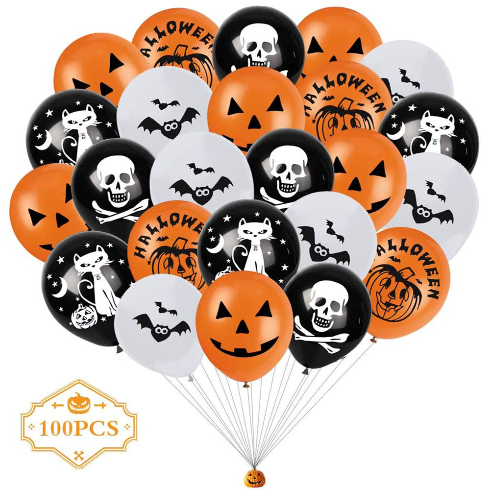 Balón de Halloween transfronterizo impresa calabaza murciélago fantasma decoración festival bar fiesta KTV decoración festiva de globos