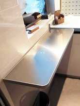 折叠餐桌家用小户型简约厨房操作台不锈钢壁挂切菜桌挂墙小吃饭桌