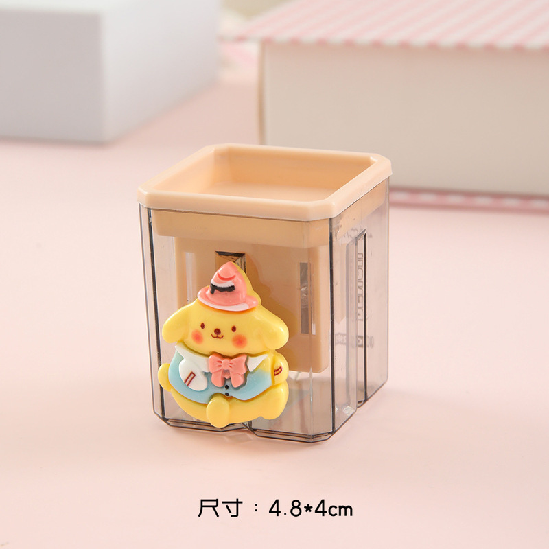 卡通可爱双孔卷笔刀小学生削笔器便携式迷你铅笔刀创意旋转削笔刀|undefined