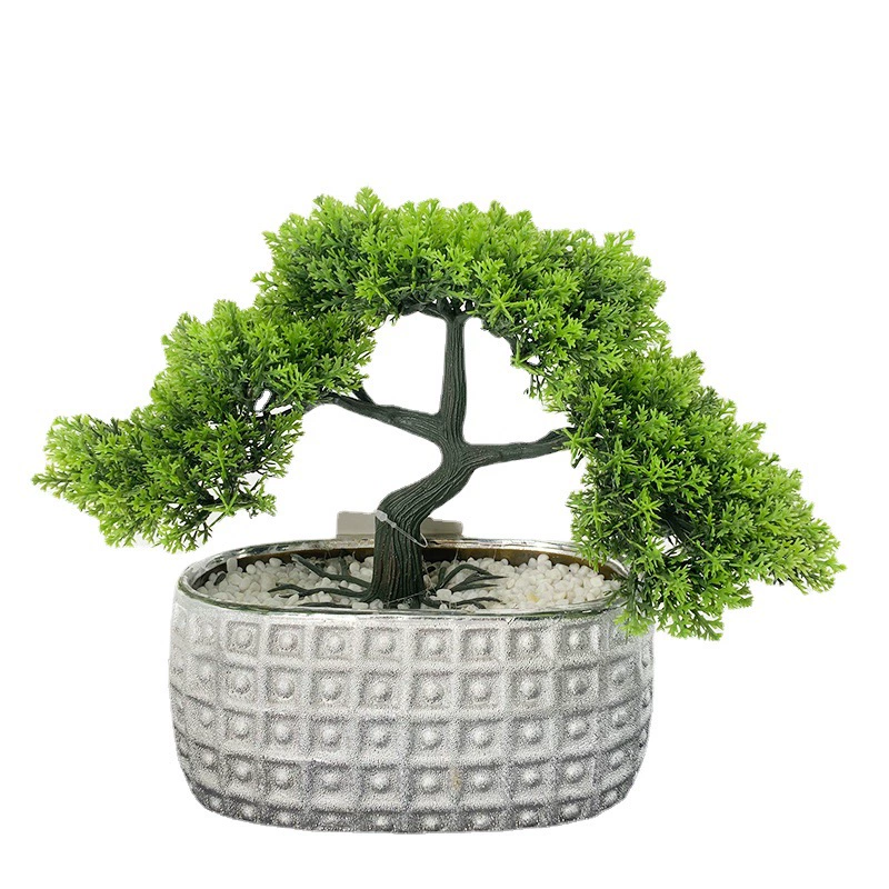 Пихта thuja в горшке, искусственные деревья, пластиковые суккуленты, растения для украшения гостиничного номера зелёные растения оптом