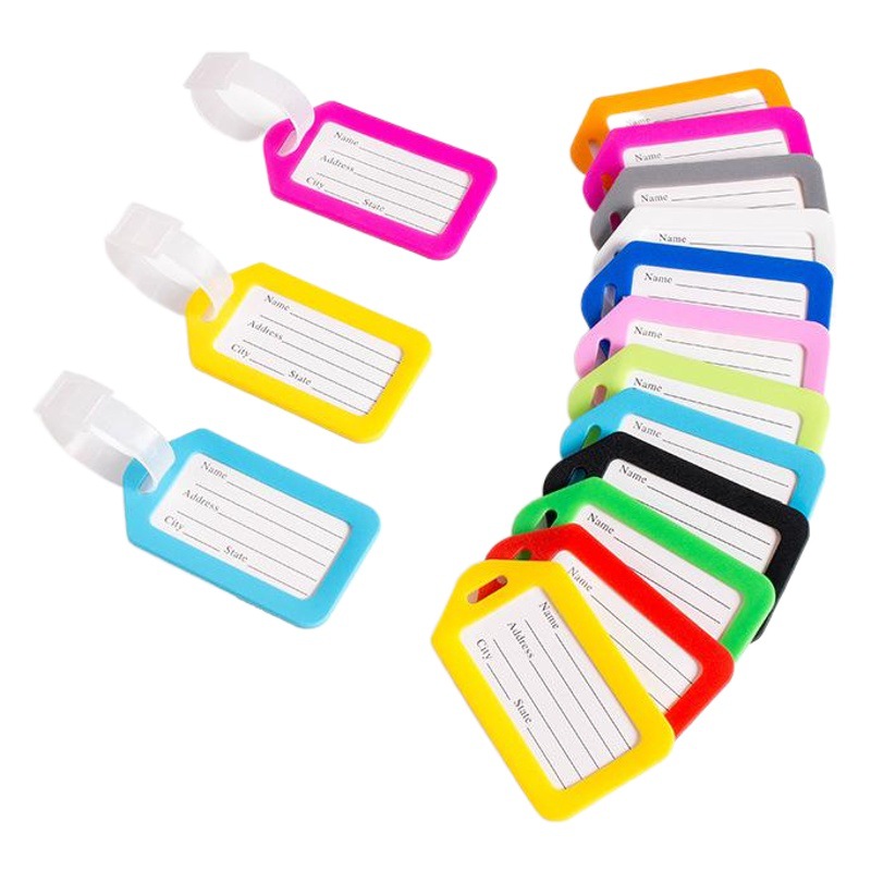 Cross-Border Spot Luggage Tag Travel Study Abroad Pp Suitcase Tag Printed Logo Suitcase Checked Boarding Name Tag