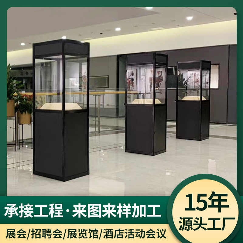 奢侈品玉器展示柜黄金珠宝首饰柜台可折叠精品古玩透明玻璃展示架