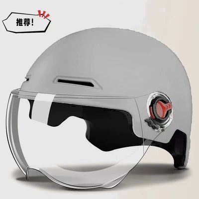Motosiklet kaskı (dəbilqə) – universal safety helmet - 3c-certification-gray-transparent-short-mirror