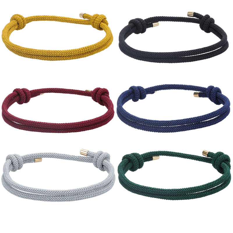 Cross-border hot selling Milan line simple small fresh bracelet adjustable couples lucky hand rope friendship bracelet spot
