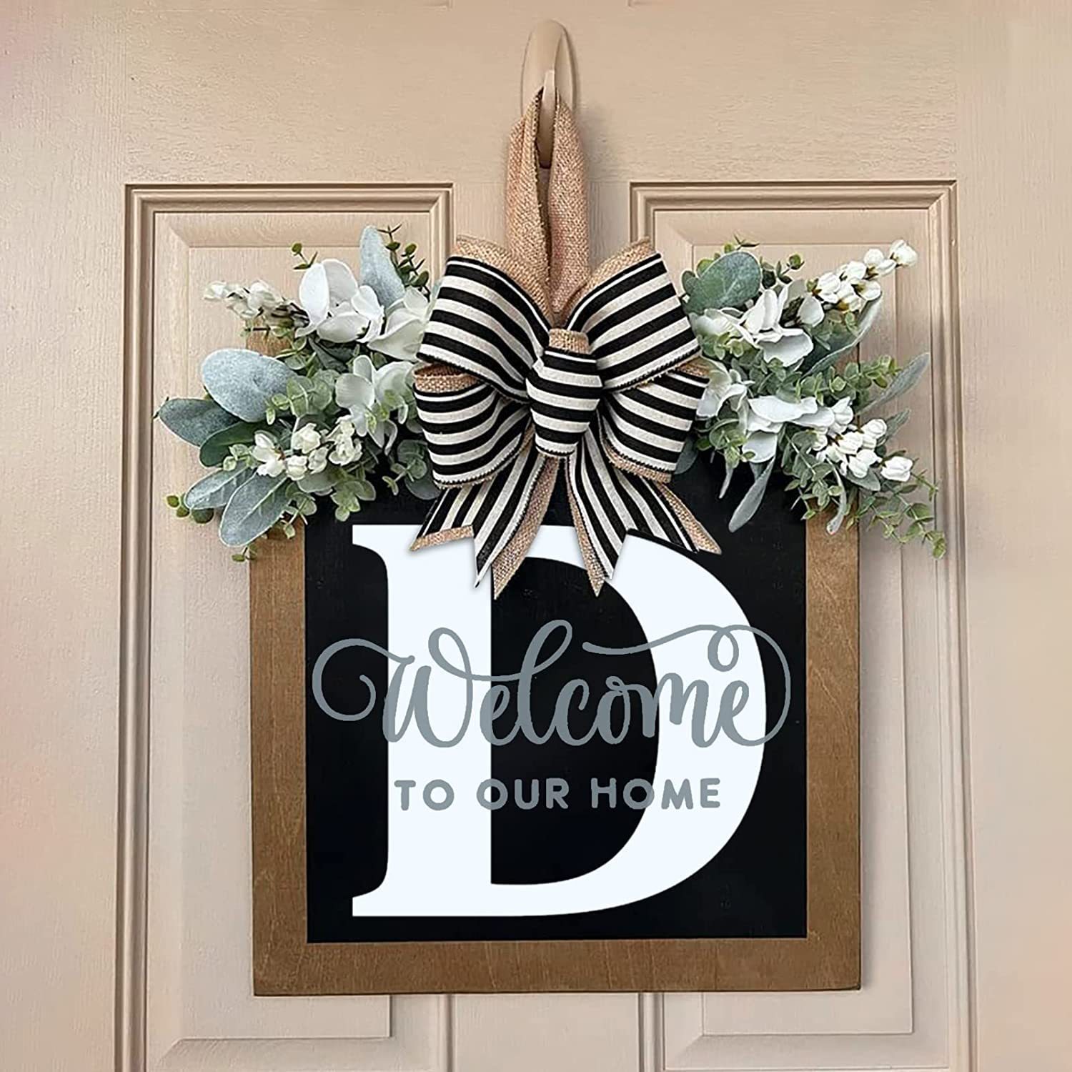 Nuevo producto transfronterizo 26 letras inglesas personalizado puerta de entrada decoración puerta colgante Decoración Accesorios artesanías de madera colgante