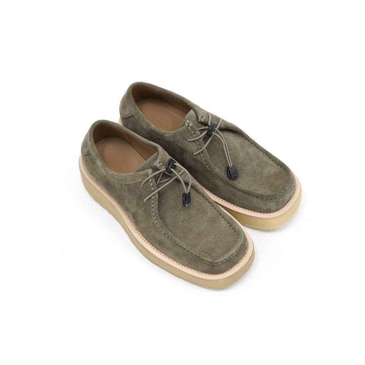 Chaussures de travail ShoeVault British Commuting pour hommes, style rétro français, en cuir, semelle épaisse en kangourou, rehaussantes et tendance._voghion.com