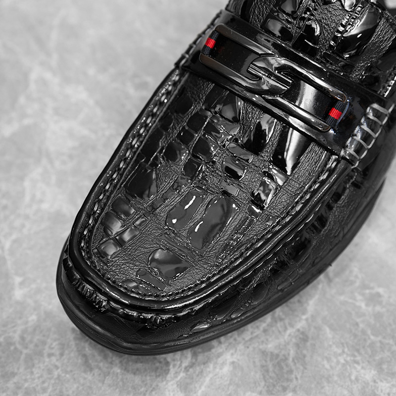 Nuovo set di scarpe comode da uomo in pelle con stampa alla moda, tendenza casual_voghion.com