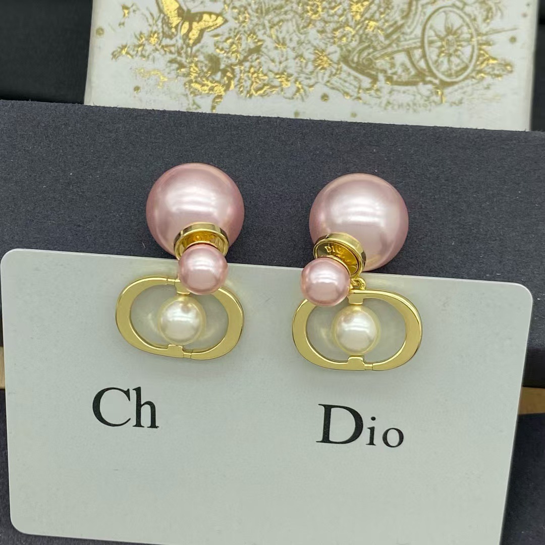 디네 CD 알파벳 돼지 코 크기 진주 귀걸이 여성 트렌드 왕홍 같은 클래식 황