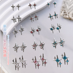 新款星芒钻美甲饰品甜酷ins风立体超闪星芒合金镶钻穿戴甲小配饰
