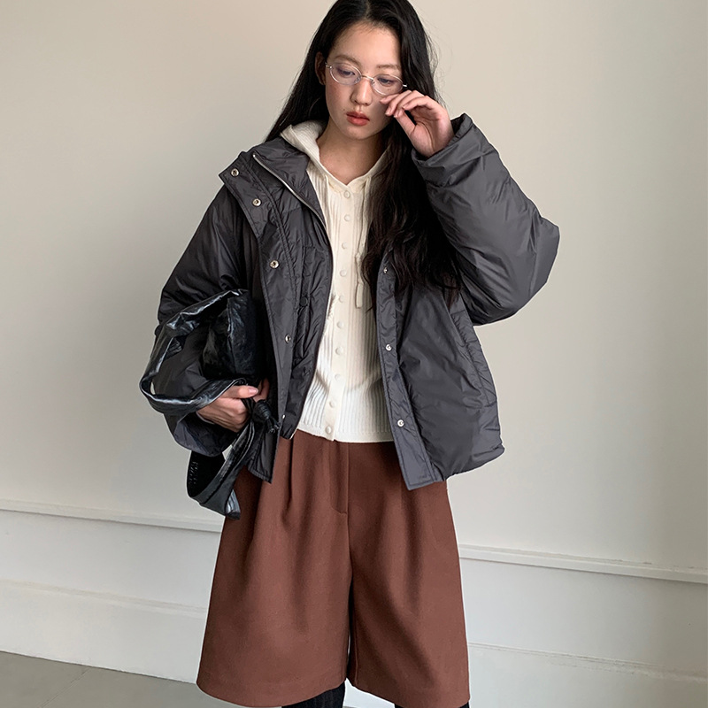 [Clearance, No Returns] Korean-Style Jacket, Simple Stand-Collar down Jacket, Short Fake Two-Piece Warm Coat for Women 3637