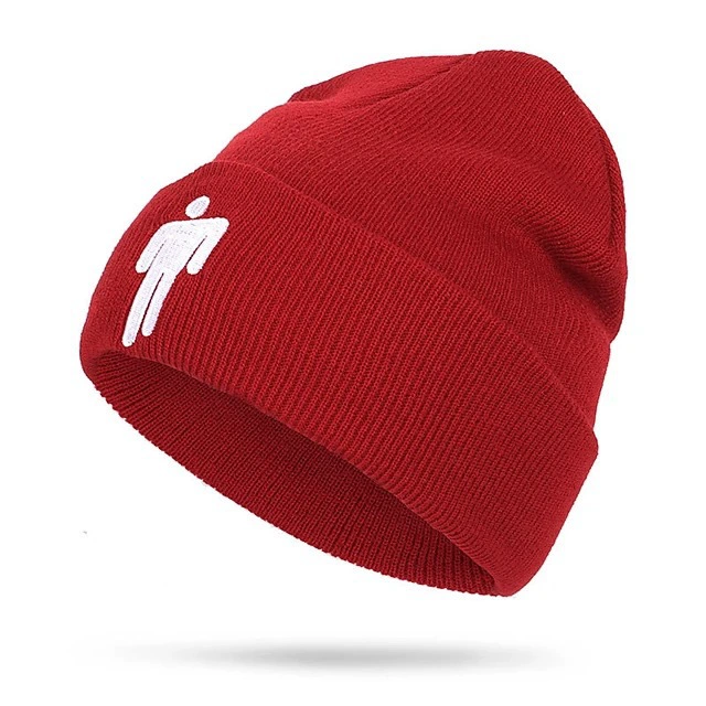 Knit beanie Billie Eilish-style, adjustable unisex hat, multiple colors