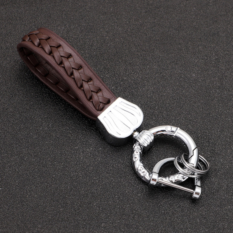 Correa de moda, cuerda de cuero, llavero de coche, colgante de alta gama, decoración simple creativa, colgante de cintura, regalo de pareja para hombres y mujeres