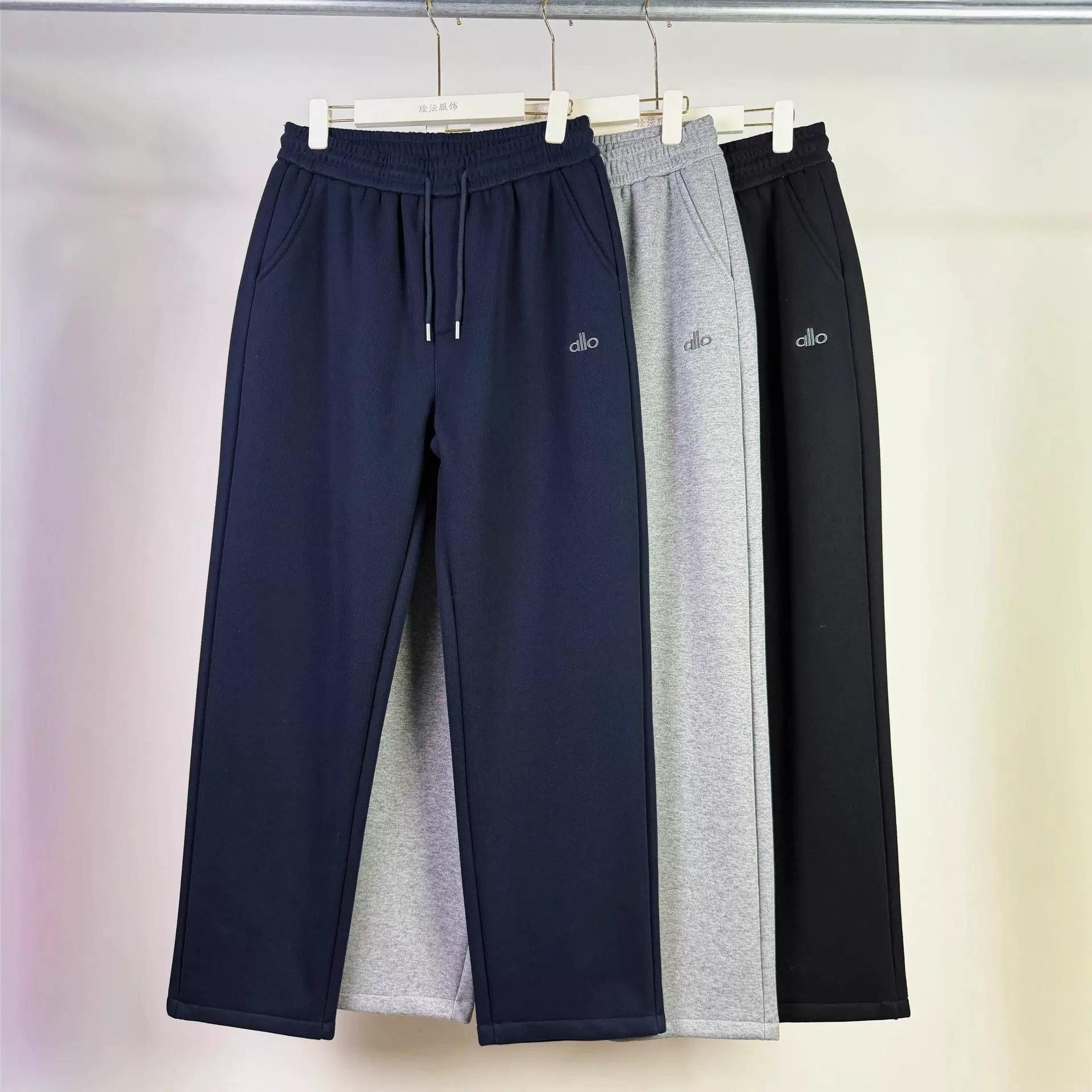 冬季新款男裤大码宽松男式休闲裤冬天加绒男士运动休闲裤子直筒裤