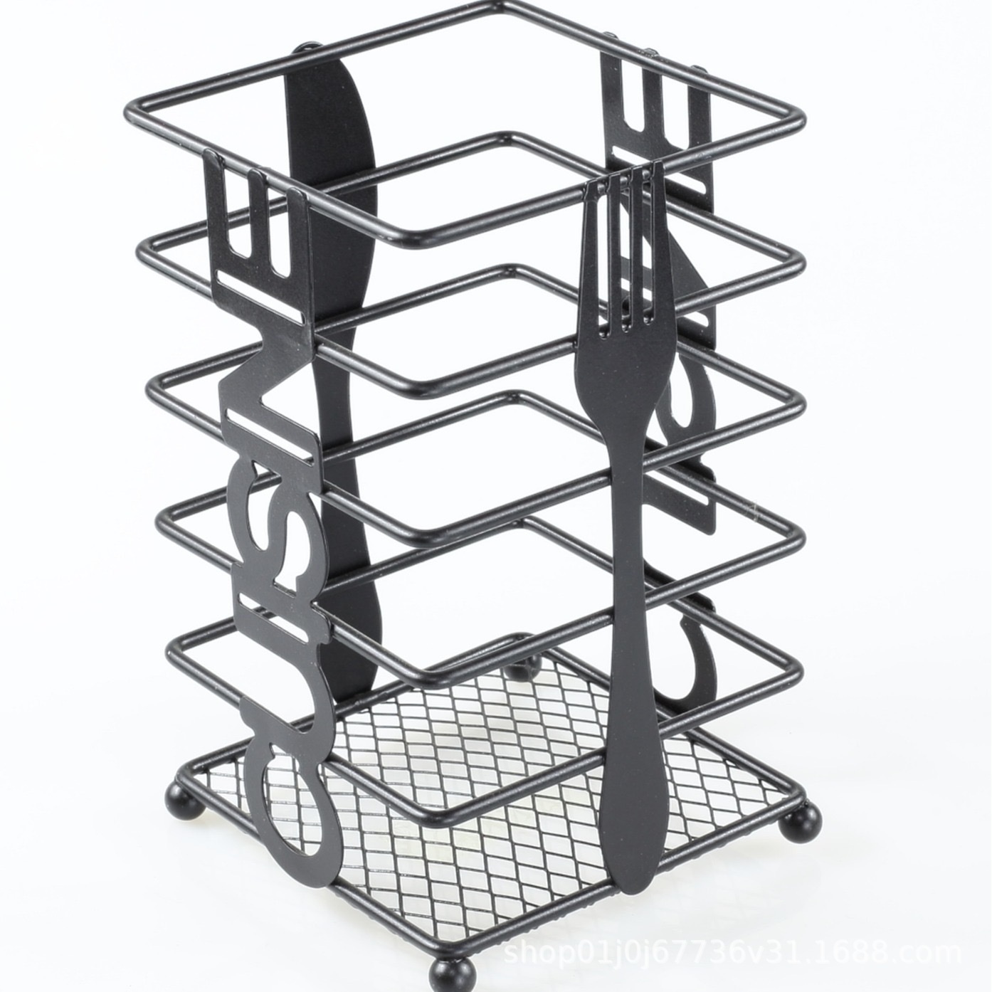 Caja de cubiertos de metal creativa transfronteriza Caja de palillos de cuchillos y tenedores creativos Caja de cubiertos de cocina creativa Caja de almacenamiento de hierro forjado