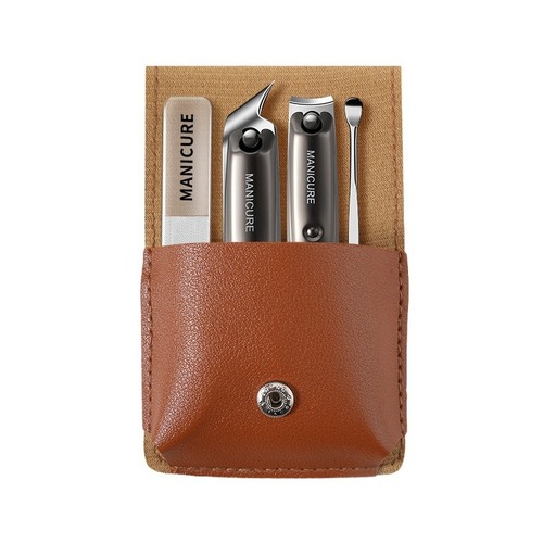 Export Trade Gift Nail Clipper Set Logo Slant Nail Clipper Folding Bag Ear Pick Single Nail Clipper Tool 