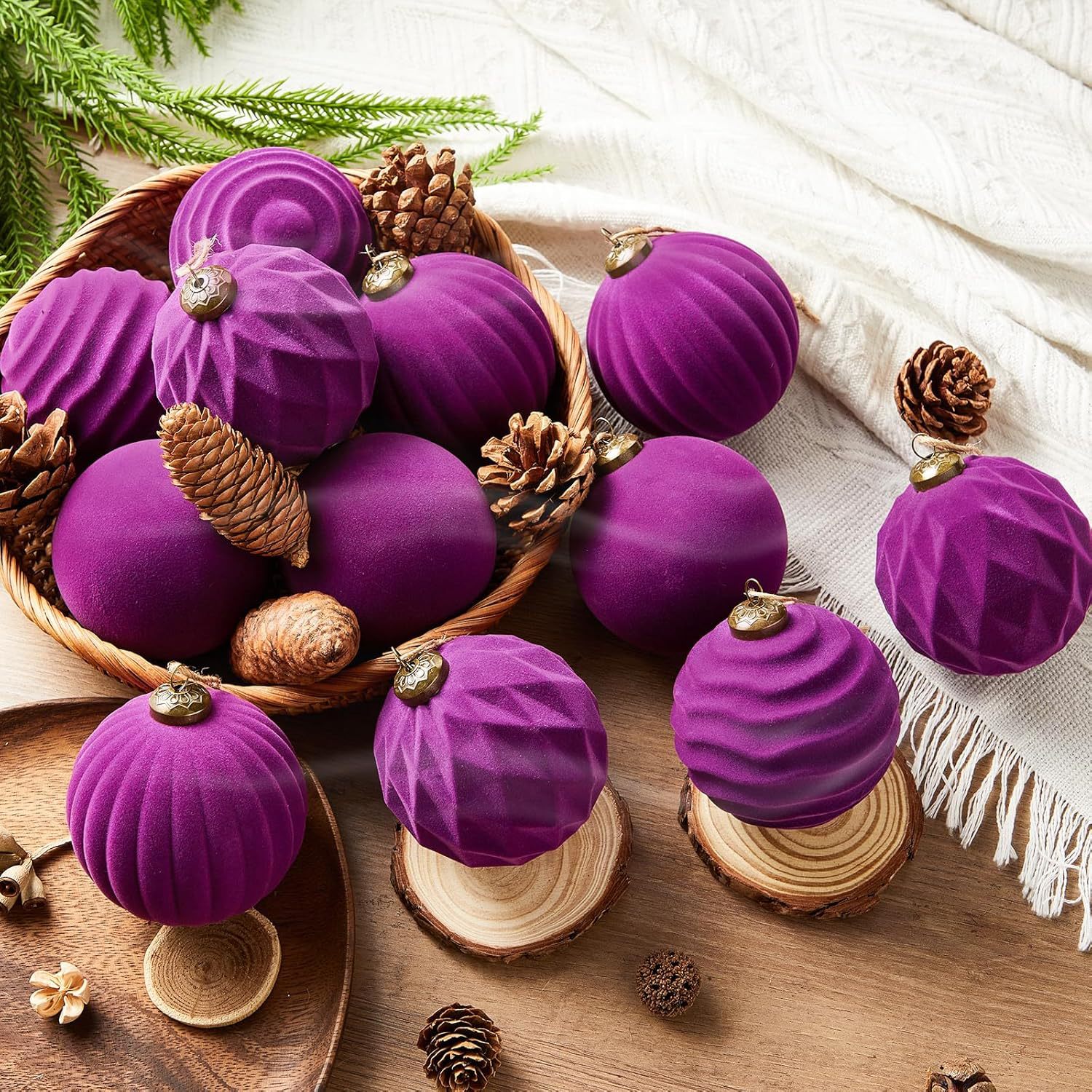 Navidad, accesorios de Navidad, decoraciones navideñas, flocado, colgantes de Navidad, colgantes de decoración del árbol de Navidad