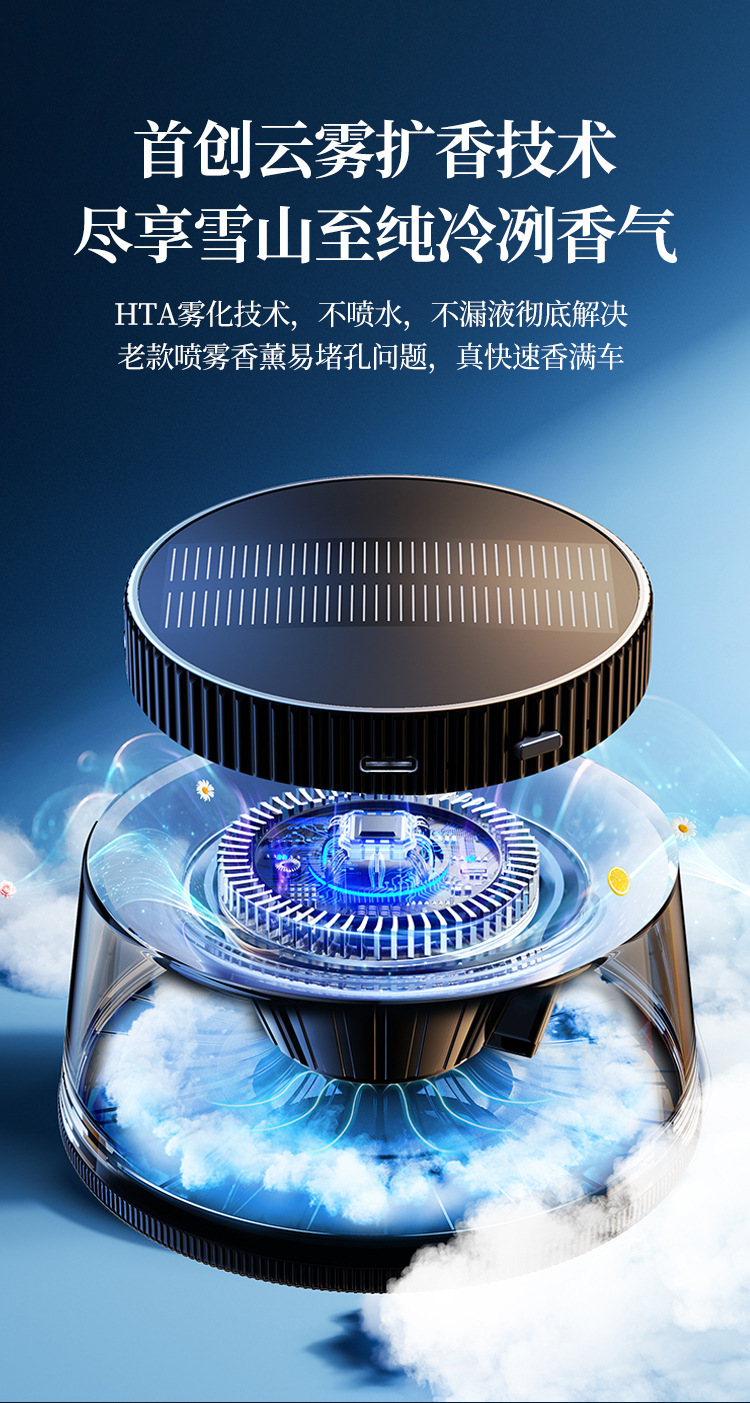 Cloud Mist Car Fragrance Luxury New Model Long-Lasting Scent Men's Car Perfume High-End Automatic Spray