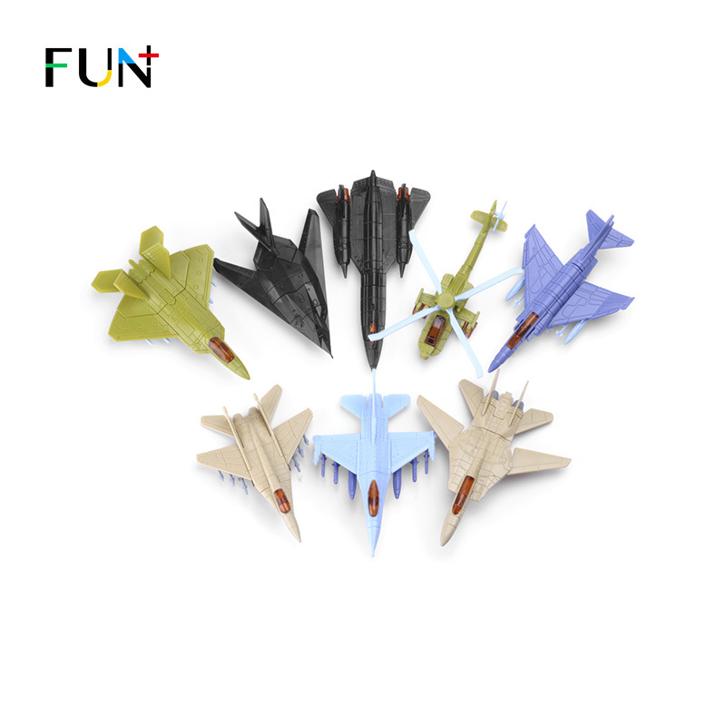 Lejia Fighter8-piece Set4 DAssembled Aircraft Model Fighting Falcon Raptor Apache Military Aircraft Model Assembly Toy