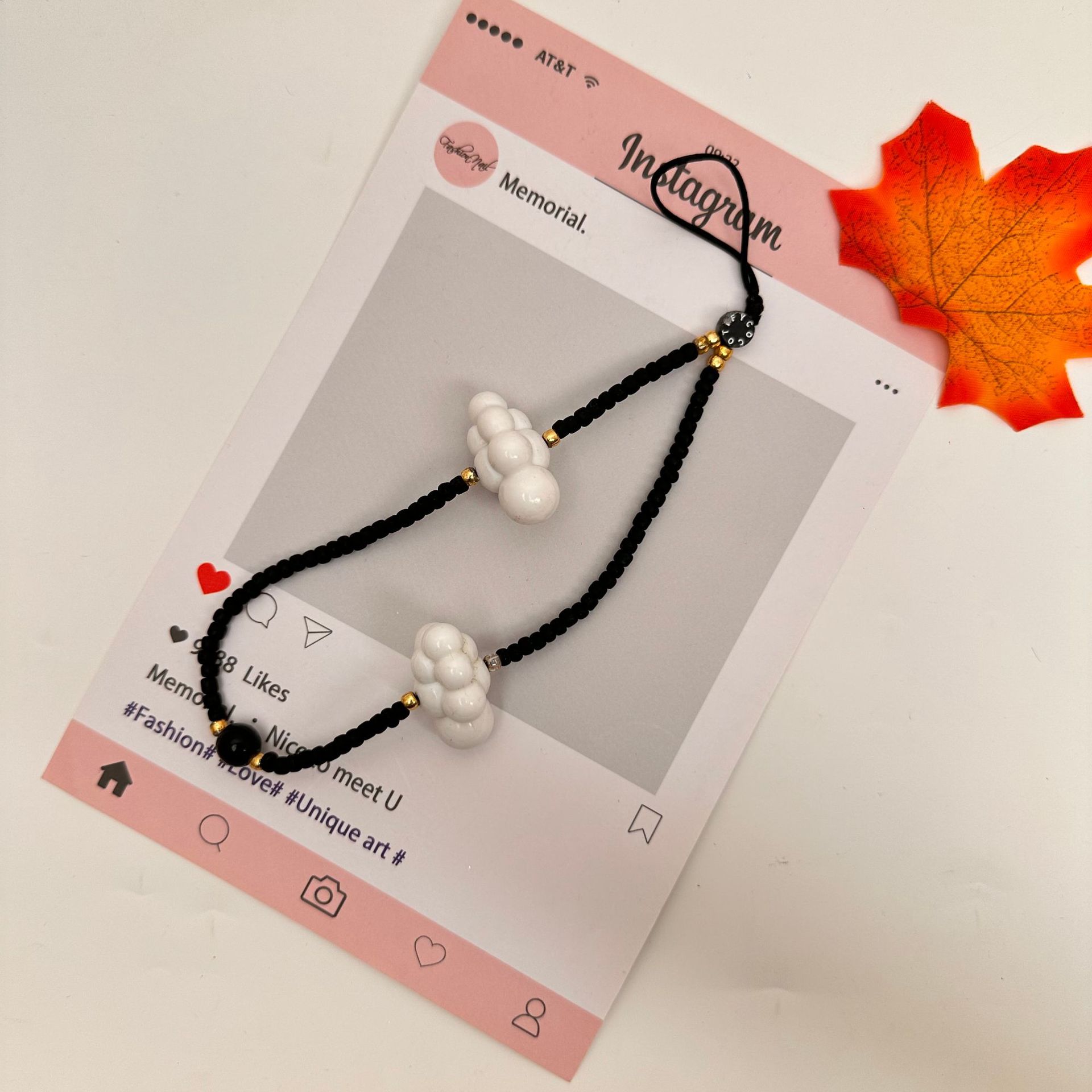 Moda simple amor serie de nubes de cadena de teléfono móvil bolso de cadena de teléfono móvil bolso de llavero colgante corto nicho diseño