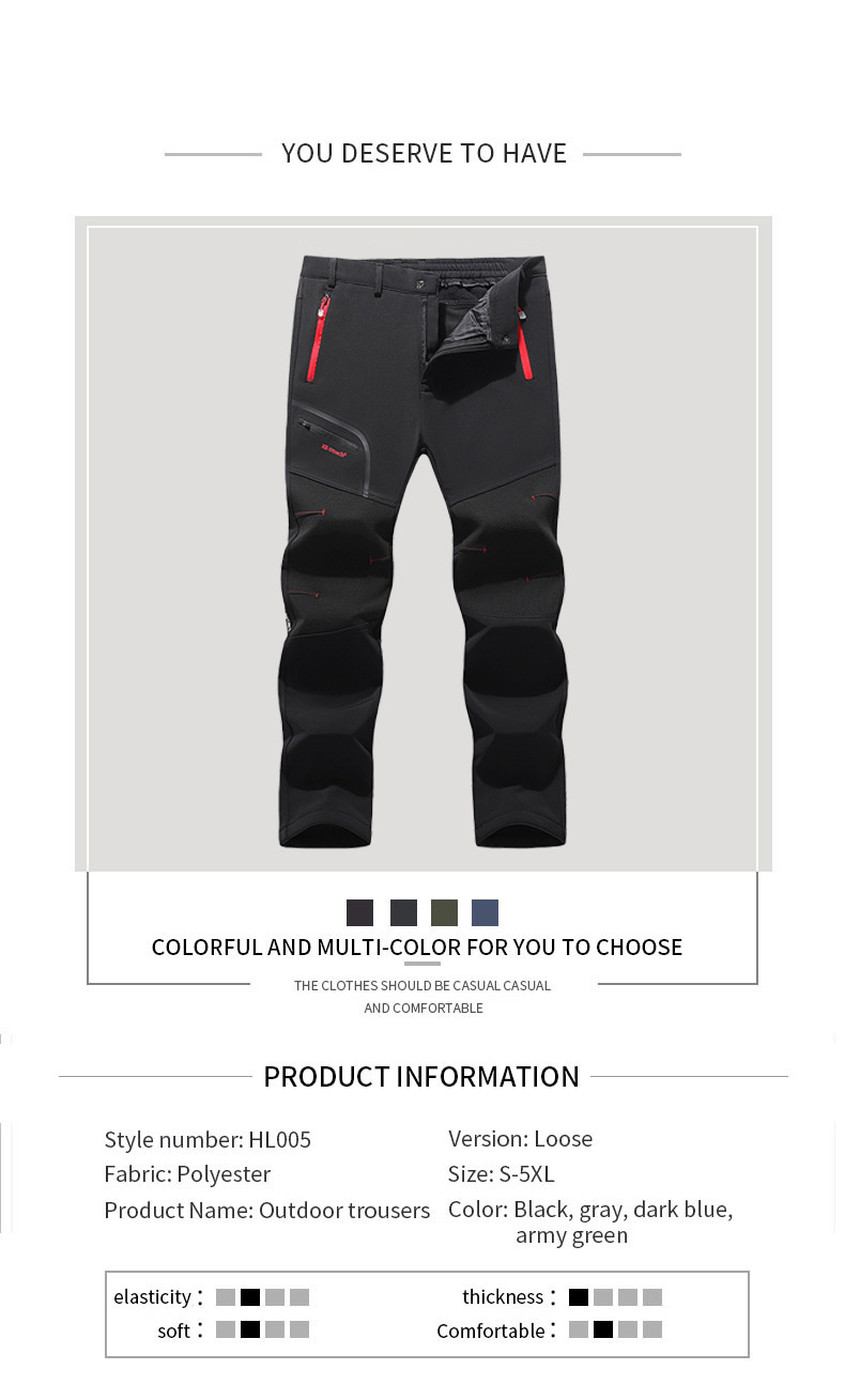Outdoor Quick-Dry Pants Grey Style