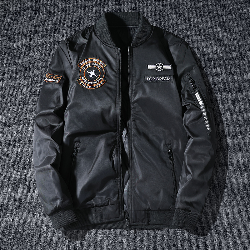 Chaqueta de los hombres American Air MA1 piloto uniforme escolar estilo militar chaqueta de los hombres retro más el tamaño uniforme de béisbol de los hombres