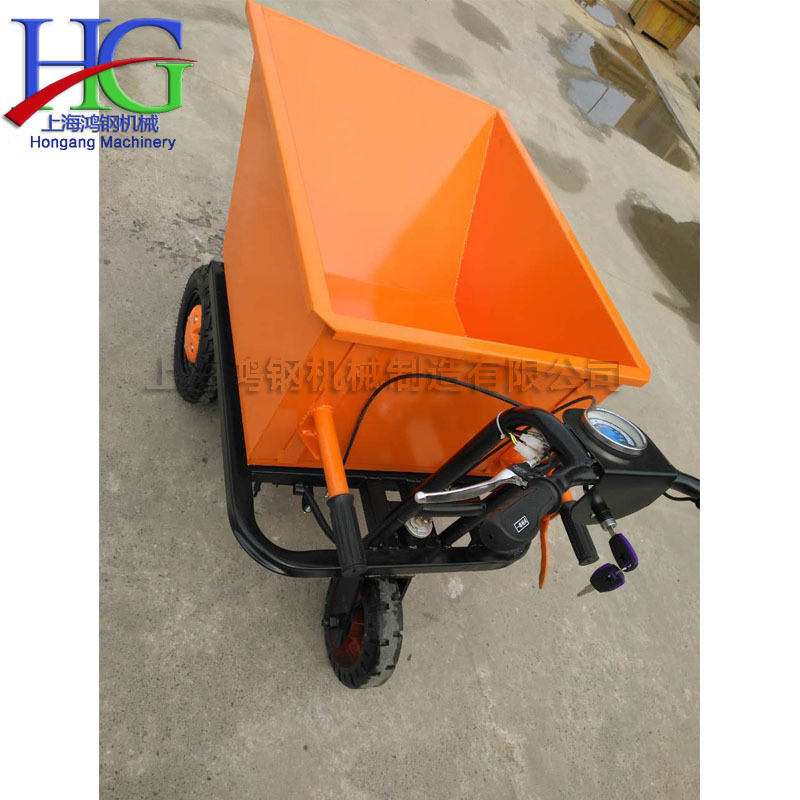 建筑工地手推式自卸翻斗车 家用电动小型推货车 矿用煤炭运输车