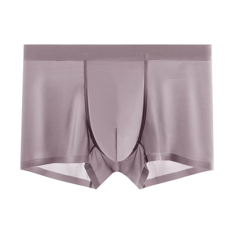 Pantalones de seda de hielo para hombres sin trazas de aire tacto pantalones de secado rápido transpirables de cuatro cuernos de grafeno antibacteriano pantalones cortos