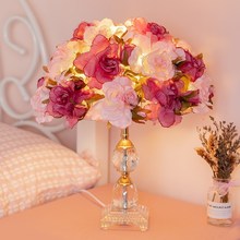 Romantic Flower Crystal Table Lamps for Living Room Girl Pri