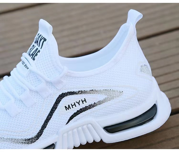 2022 fábrica nuevos zapatos de los hombres de verano nueva zapatilla transpirable zapatos blancos volando tejido transpirable casual Comercio exterior zapatos de los hombres