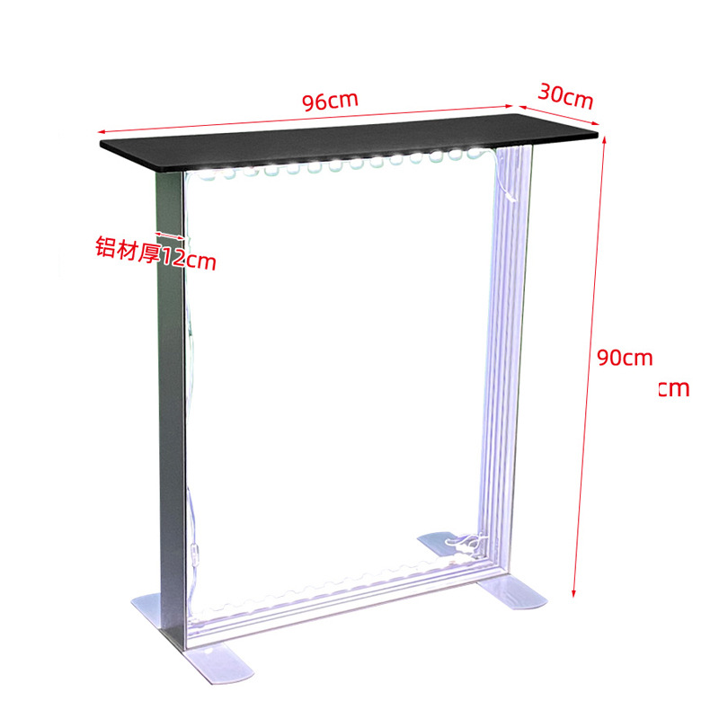 Caja de lámpara de cabina de exposición cartel plegable portátil recepción de recepción tela elástica de aleación de aluminio personalizada cabina de exposición