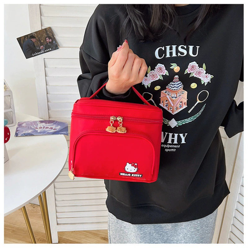 Hello Kitty, подлинная ручная универсальная косметичка, большая вместительная коробка для хранения, стиль